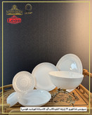 سرویس غذاخوری لئون ۲6پارچه 6 نفره قالب گرد کلاسیک خورشید طوسی